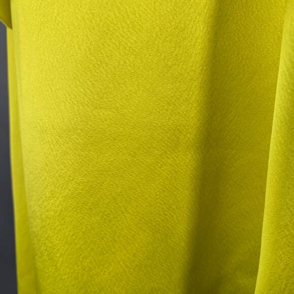 MSGM Size S Yellow Polyester Layered A-Line V-Neck Dress - Picture 5 of 10